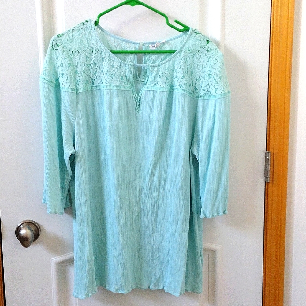 Westport Sea Foam Blue/Green Blouse